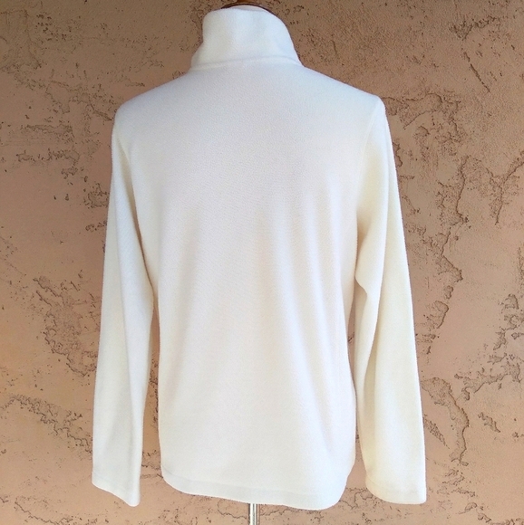 Vintage - Hang Ten Cream Fleece Zip Turtleneck - Picture 4 of 6